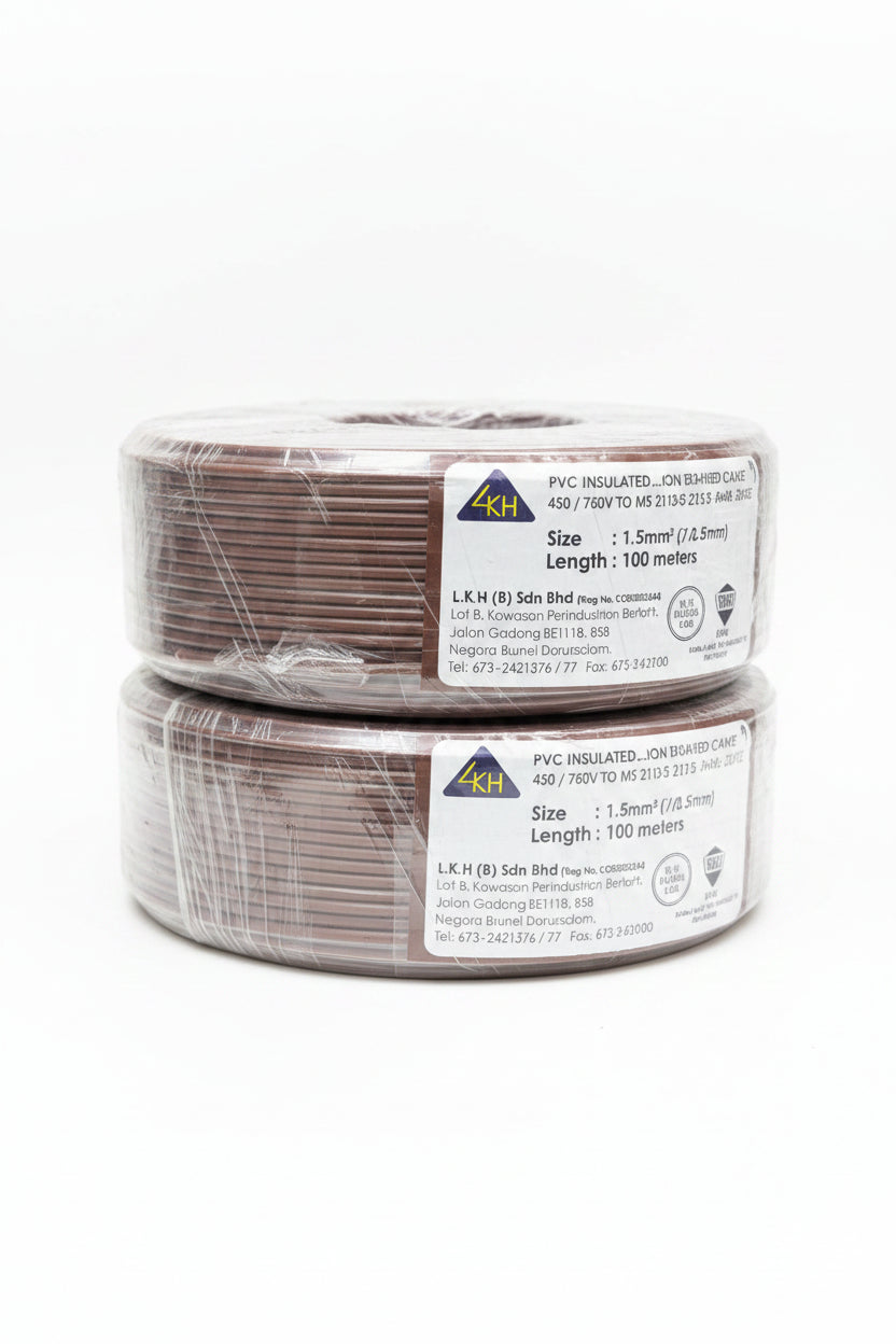Brown 1.5mm PVC cable LKH