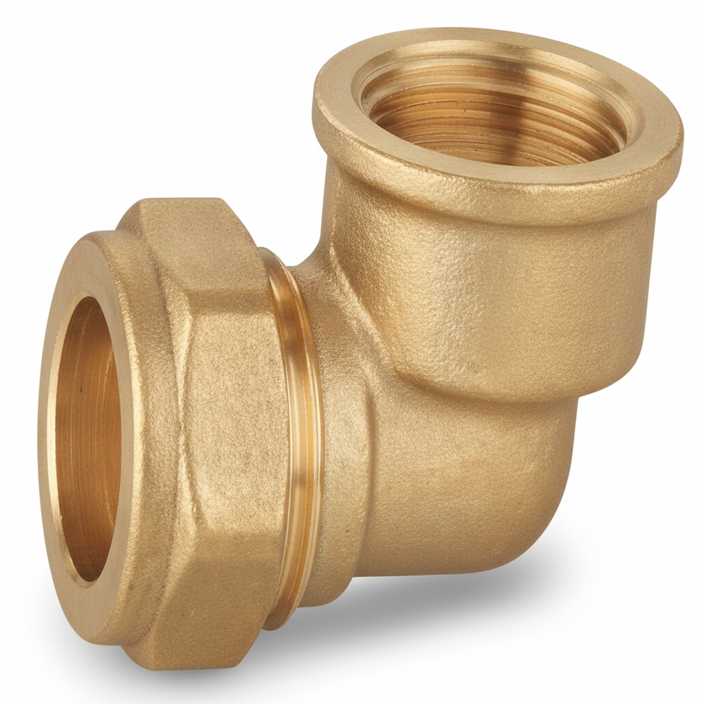 Compression Brass Elbow Female L22*1/2F