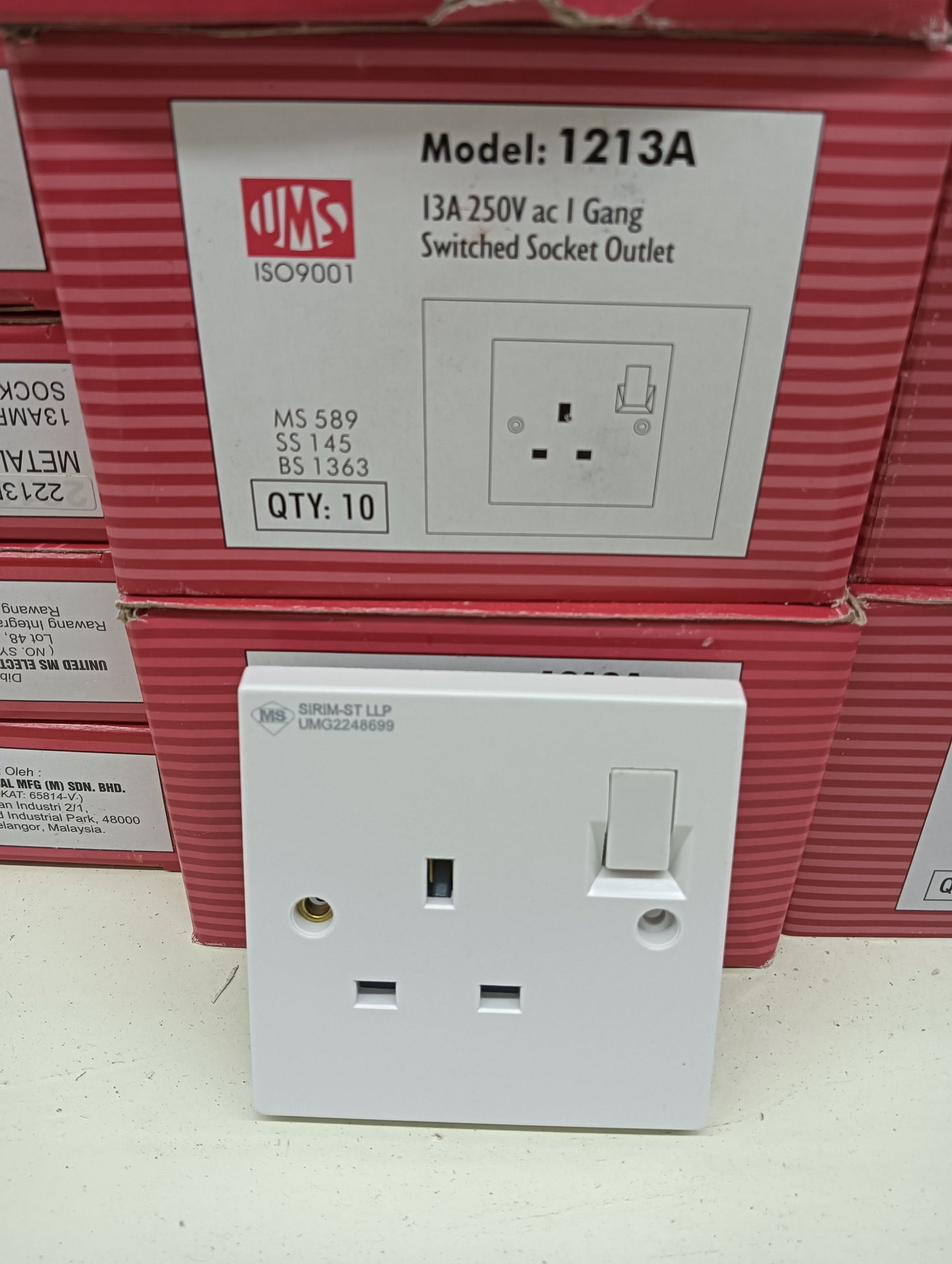 13A 1 Gang Switch Socket Outlet (1213A)