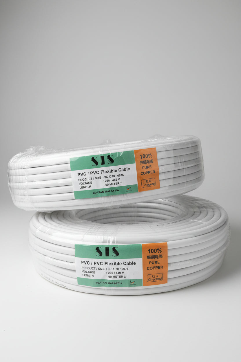 70/0.076X3C PVC/PVC FLEXIBLE CORD CABLE-2.5MM