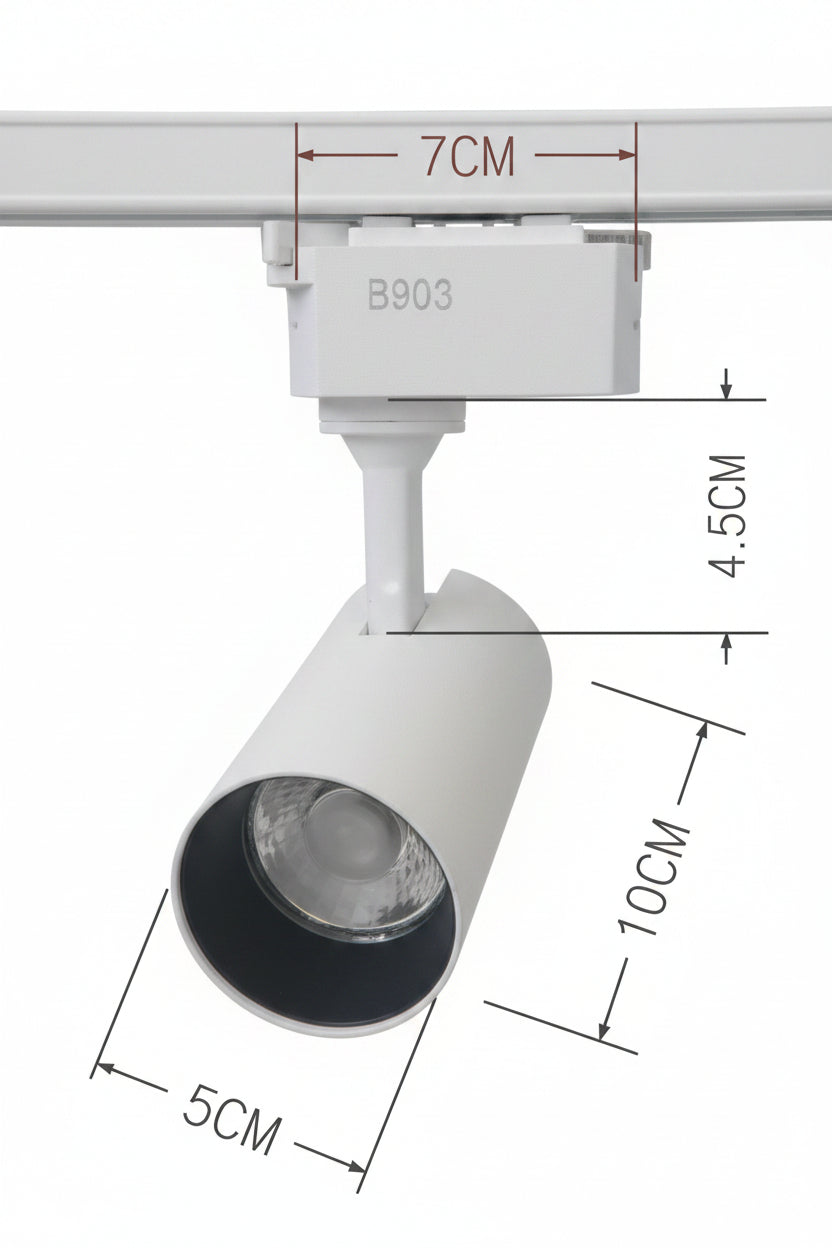 White Frame Spoting Track Lights 20W 3500K