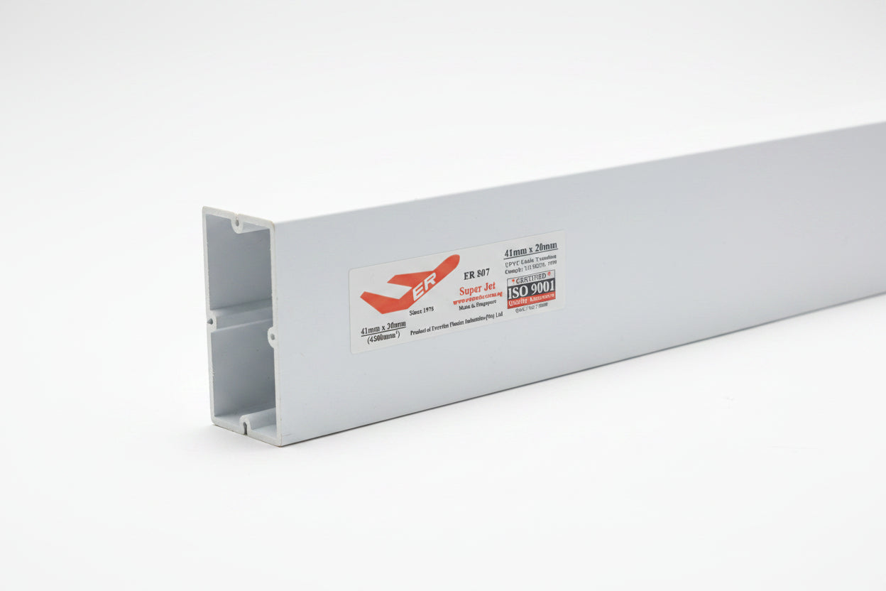 ER 807 41mmx20mmx1.8 MTR UPVC CABLE TRUNKING