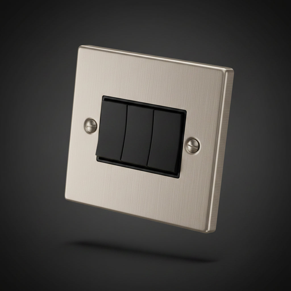 Linier G Design Black 3-Gang 1-Way