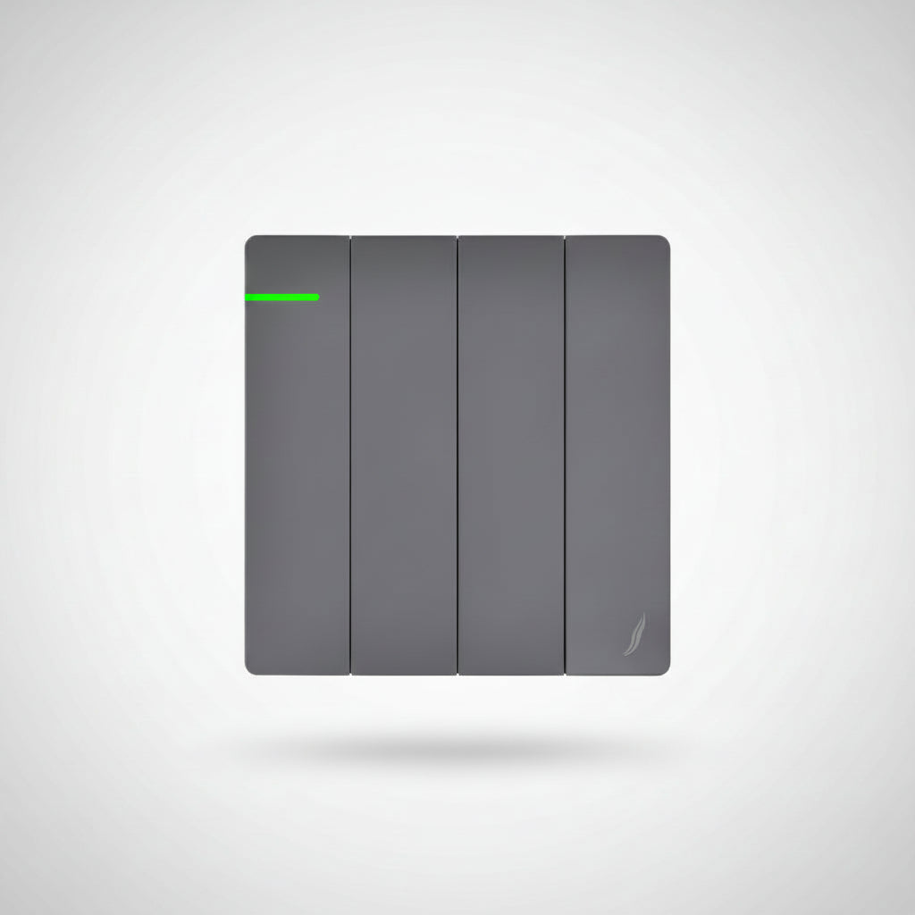 Linier G Design Black 4-Gang 1-Way