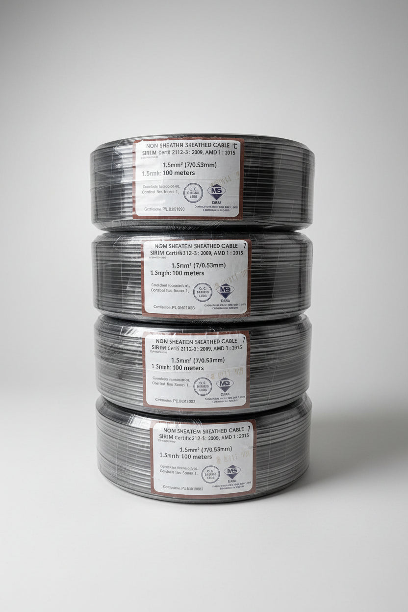 Black 1.5mm PVC cable LKH