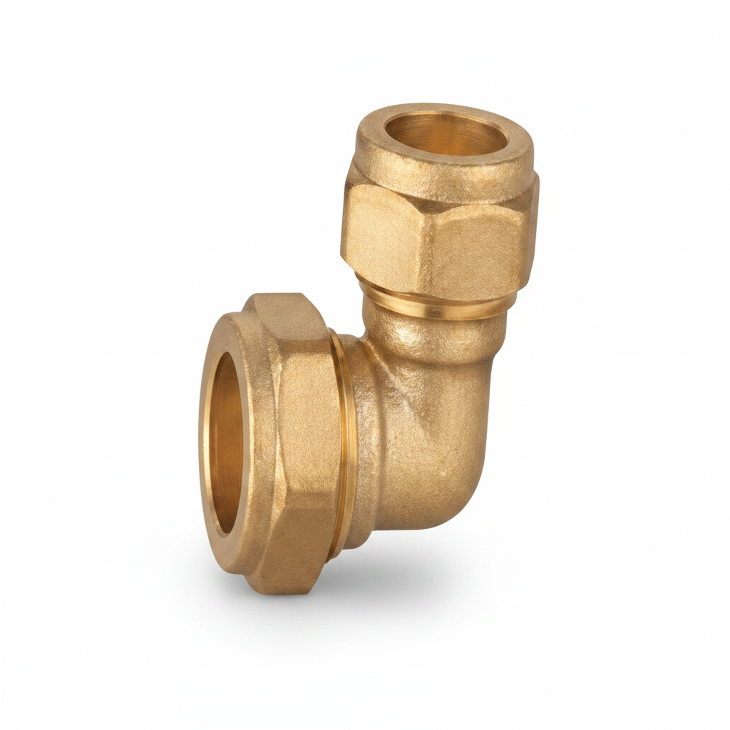 90 degree Brass Compression Elbow L15*15