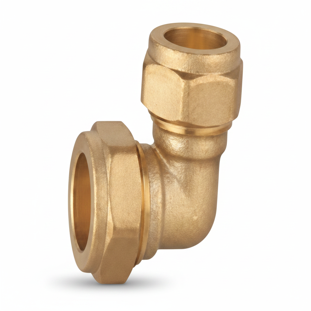 90 degree Brass Compression Elbow L22*22