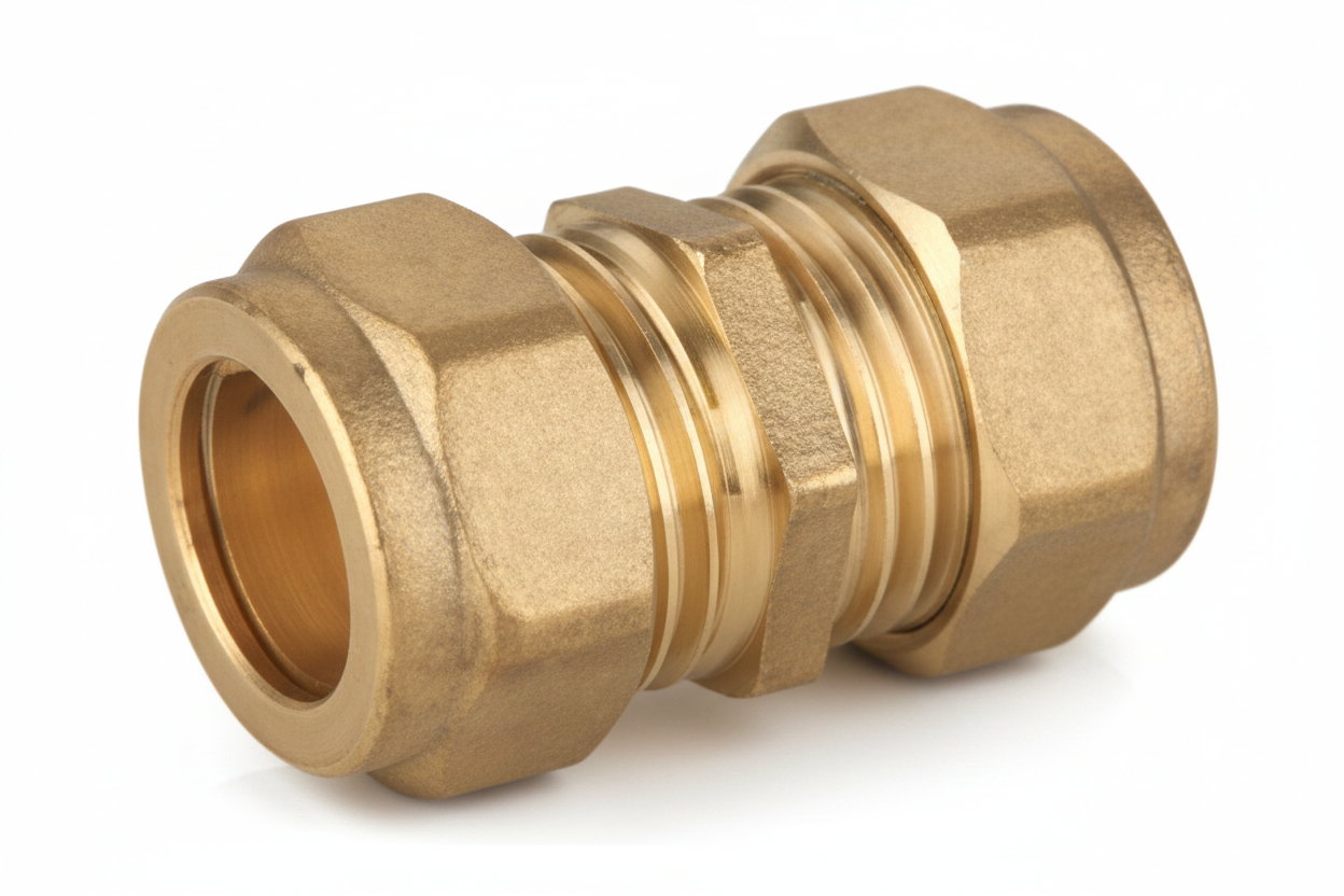 Brass Compression Straight Coupling S28*28