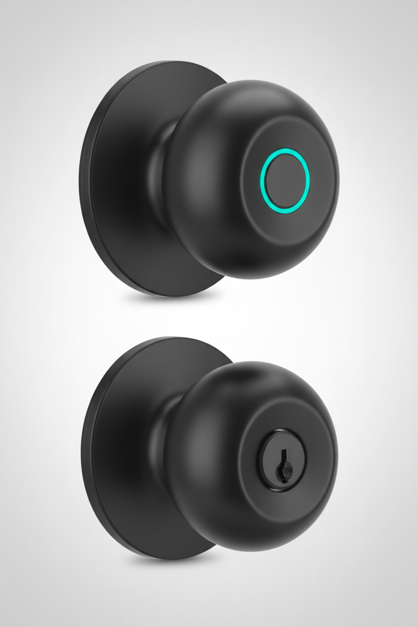 Room Door Ball Lock (Black/TUYA Bluetooth)