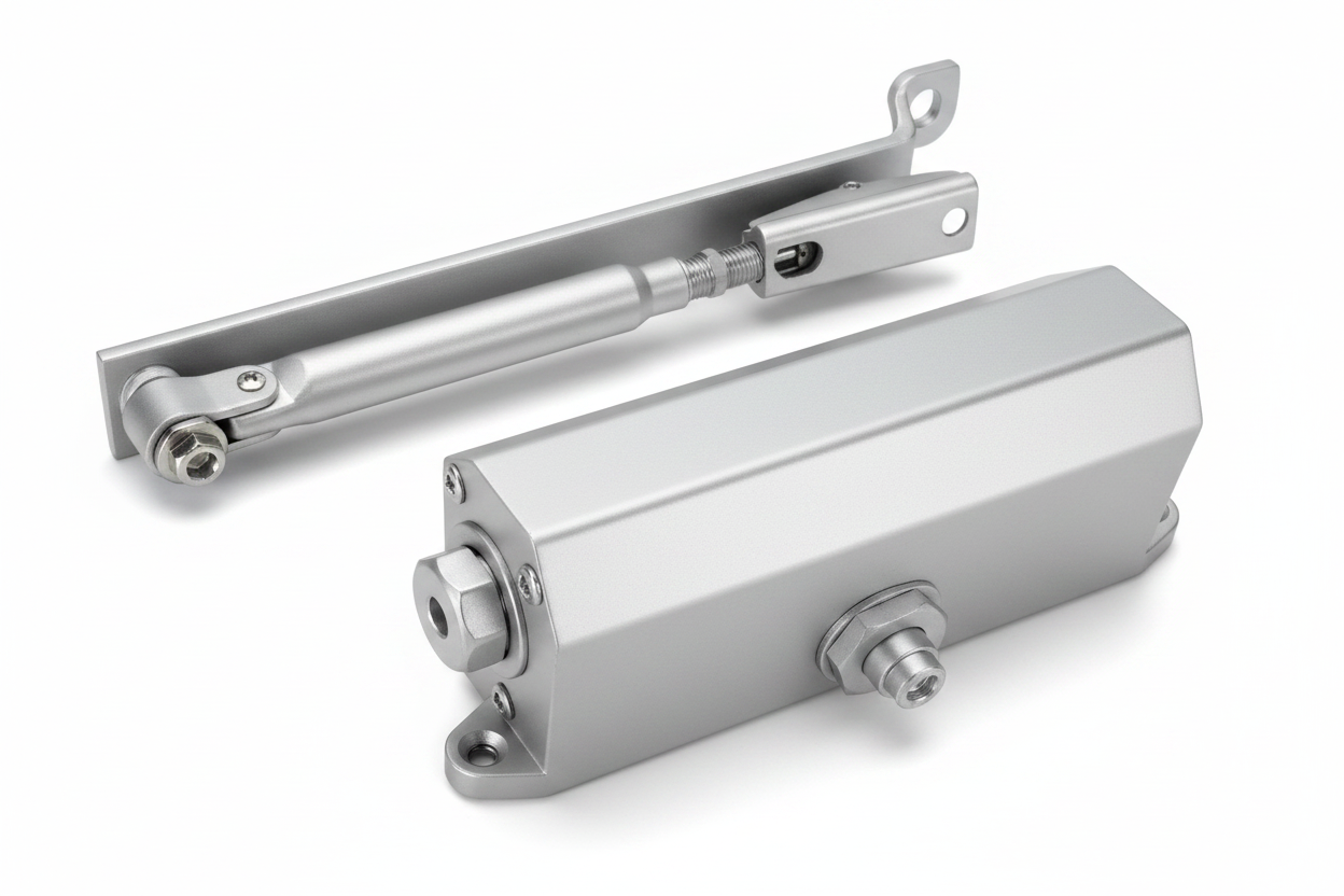 HLD091 Extra Large Silver Door Closer