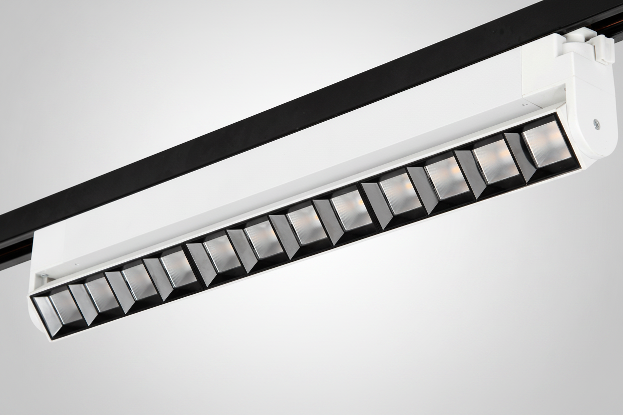 White Frame Track Grill Lights 30W 3500K