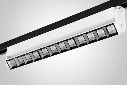 White Frame Track Grill Lights 30W 3500K