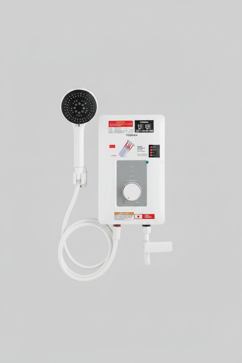 White Toshiba instant water heater without pump