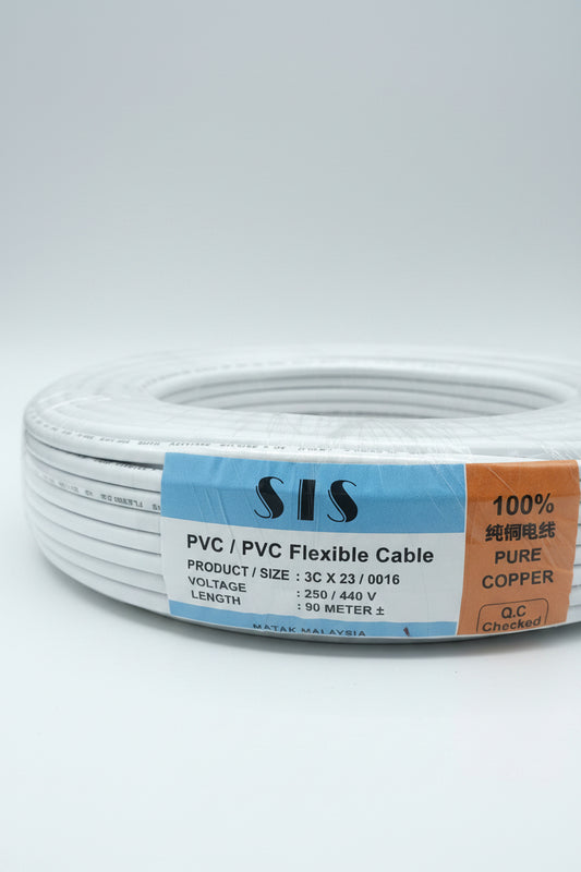 23/0.16X3C PVC/PVC FLEXIBLE CORD CABLE-1MM