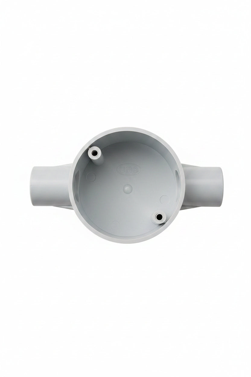 2-way PVC electrical junction box designed