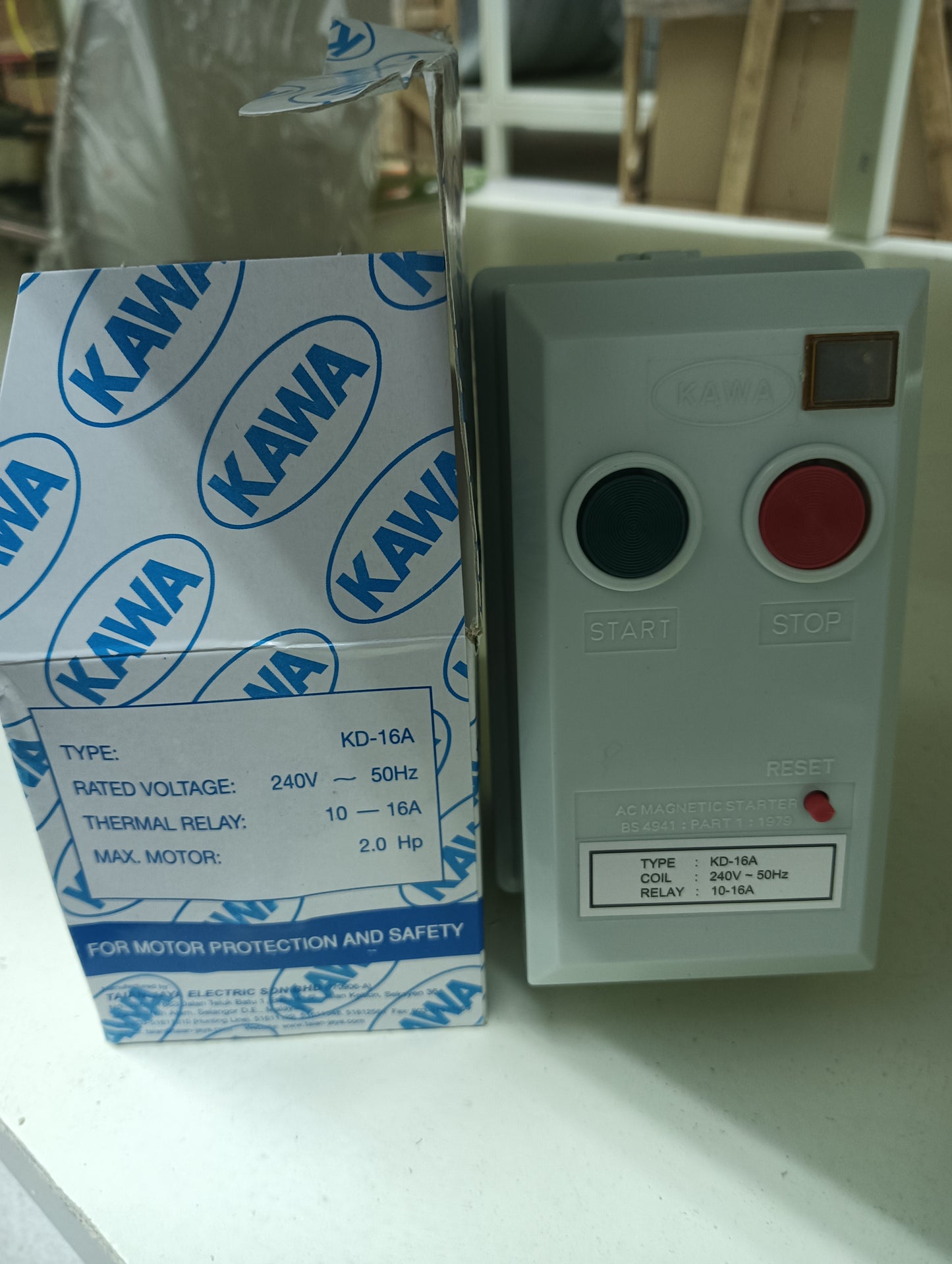 KAWA 10-16A STARTER WITH PILOT LAMP (KD-16A)