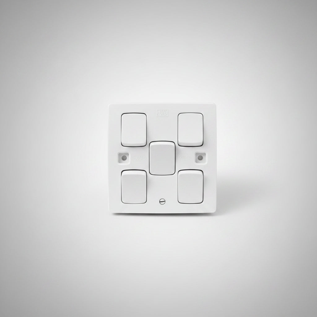 5 Gang 1 Way Flush Switch 6051