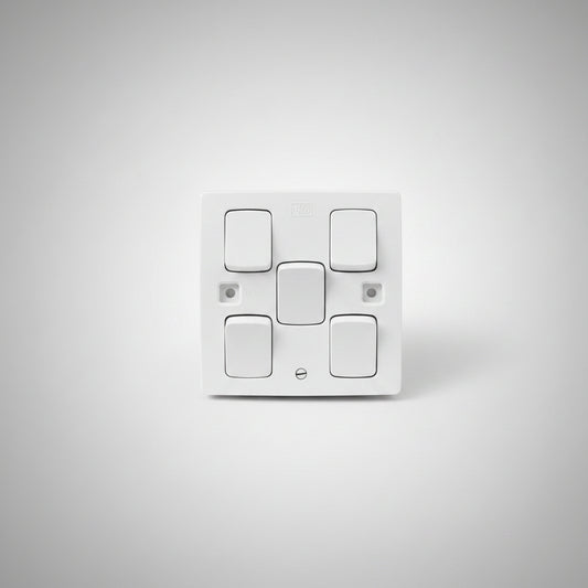 5 Gang 1 Way Flush Switch 6051