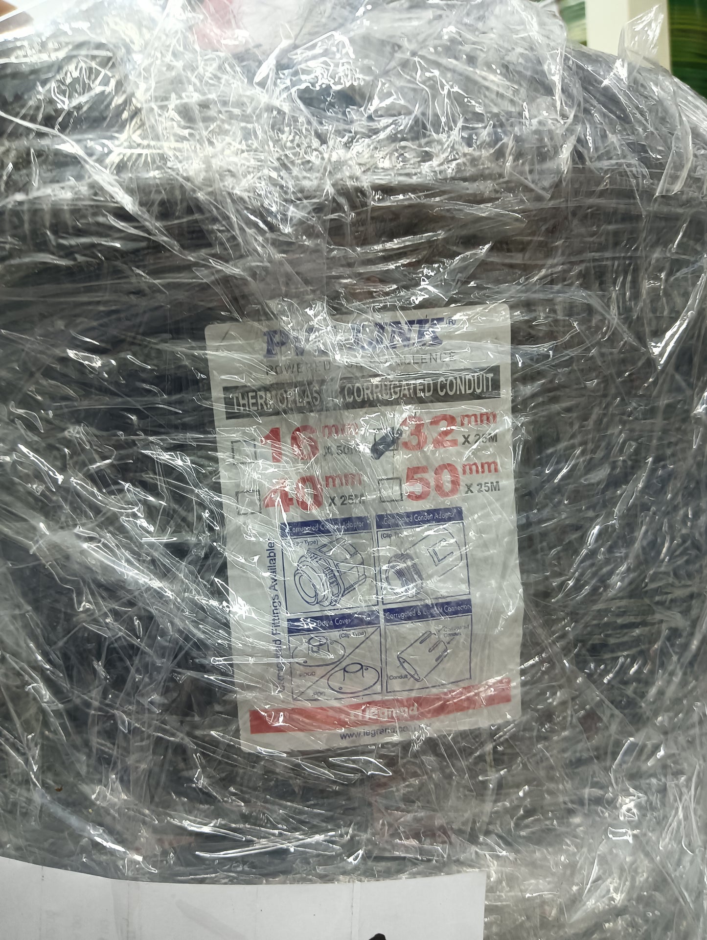 PVC-LINK 32MM BLACK FLEXIBLE CONDUIT 25METER