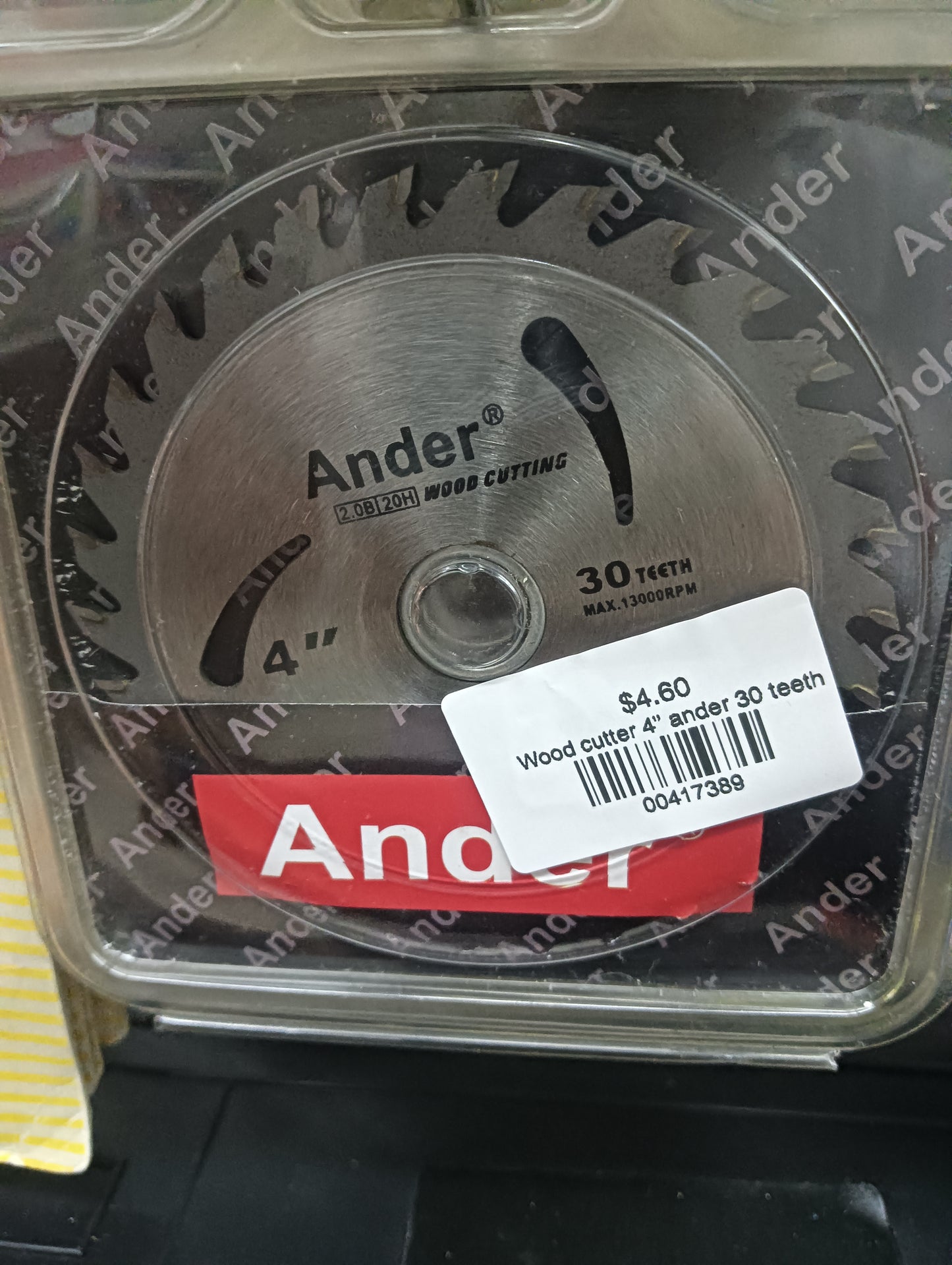 Wood cutter 4” ander 30 teeth