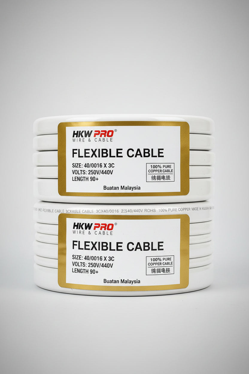 40/0.16X3C PVC/PVC FLEXIBLE CORD CABLE-1.5MM