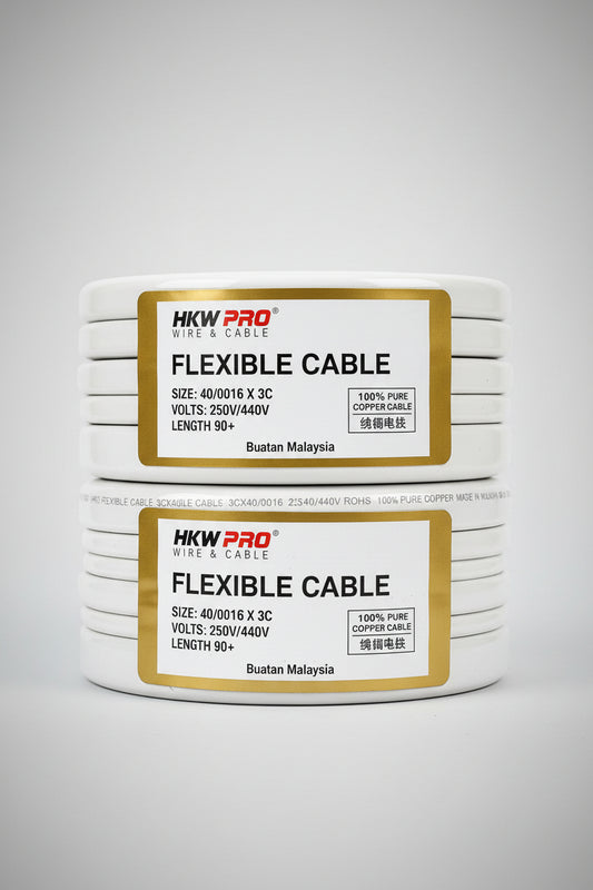 40/0.16X3C PVC/PVC FLEXIBLE CORD CABLE-1.5MM