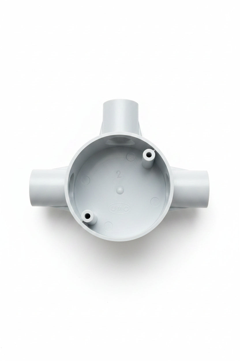 3-way PVC electrical junction box designed