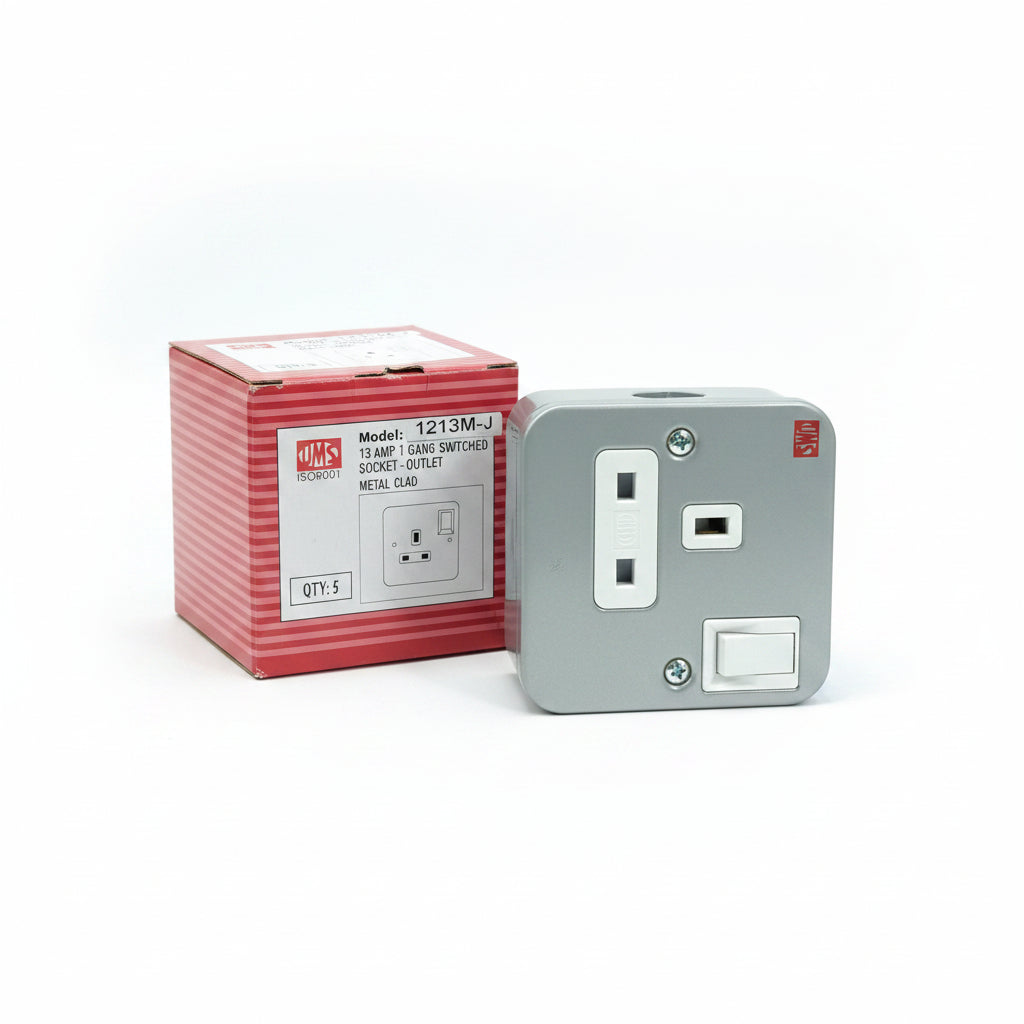 13 AMP 1 GANG SWITCH SOCKET OUTLET METAL CLAD (1213M)