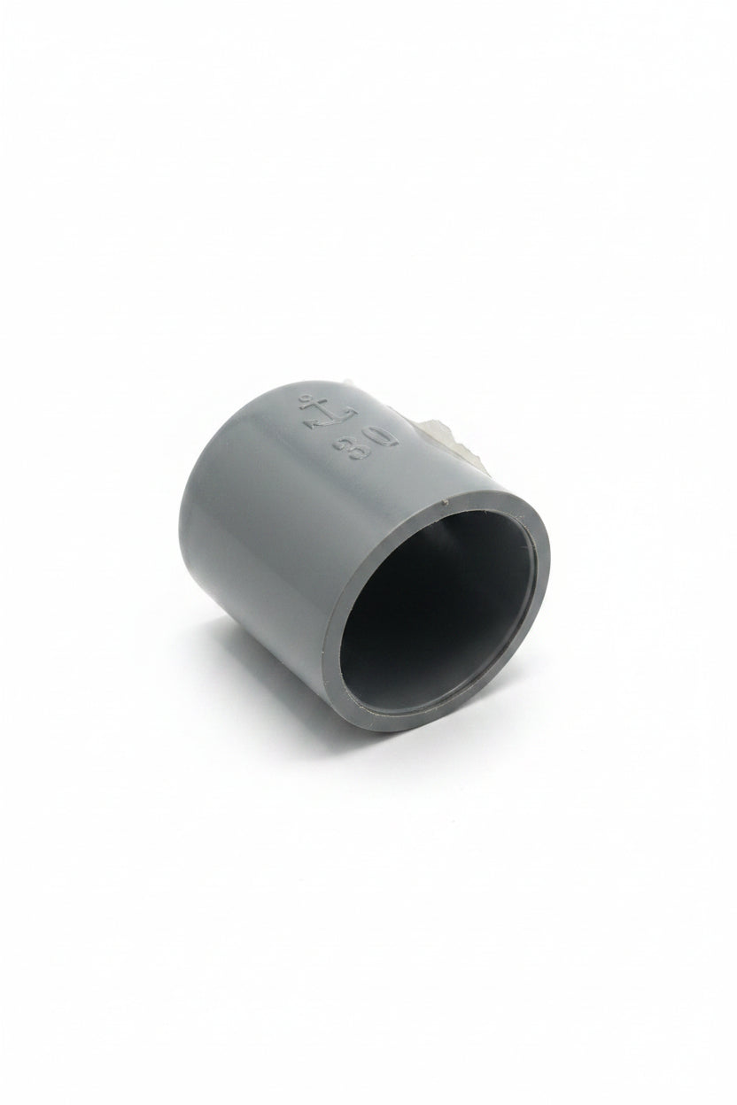 30MM GREY PVC END CAP